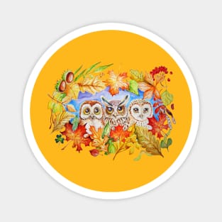 Autumn owls Magnet